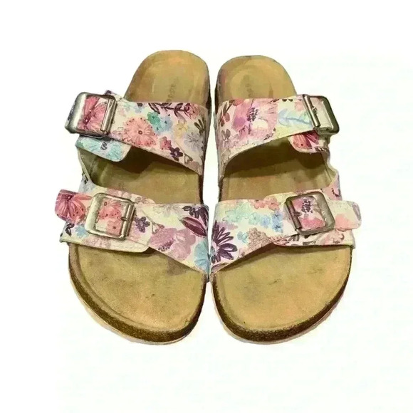 Madden Girl Floral Buckle Sandal Flats - Picture 2 of 8